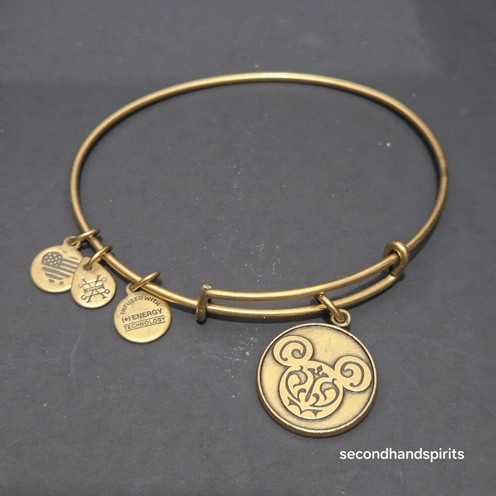 Alex and Ani Disney Mickey Mouse Rafaelian Gold Expandable Charm Bangle
